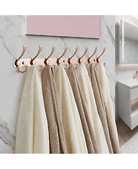 Yigii Heavy Duty 29.5" Long 8-Triple Hooks Coat Rack, Rose Gold