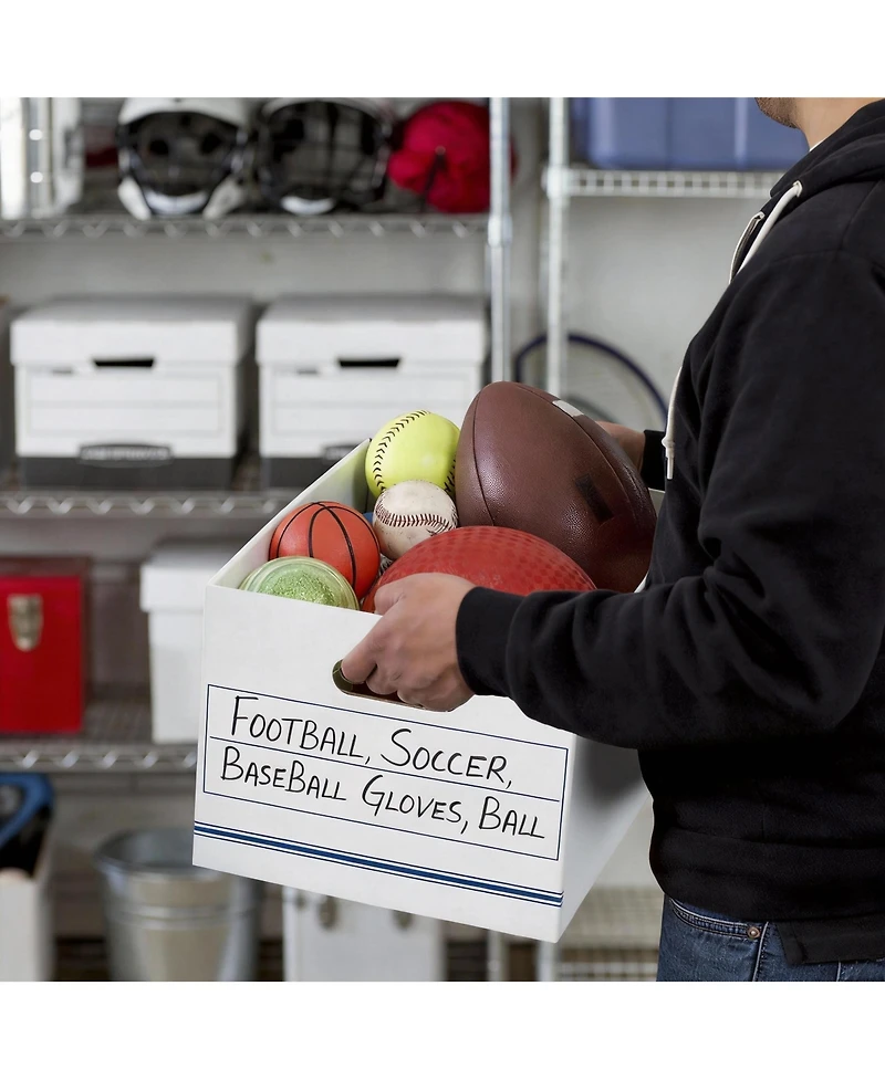 Yigii 12 Pack Cardboard File Boxes with Removable Lids for Letter & Legal Docs