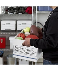 Yigii 12 Pack Cardboard File Boxes with Removable Lids for Letter & Legal Docs