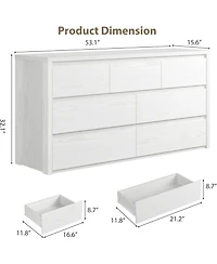 gaomon Rustic Farmhouse 7 Dresser for