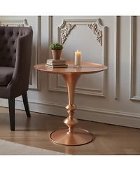Streamdale Furniture Small Round Gold End Table, 29.3" Height, Vintage Metal Accent