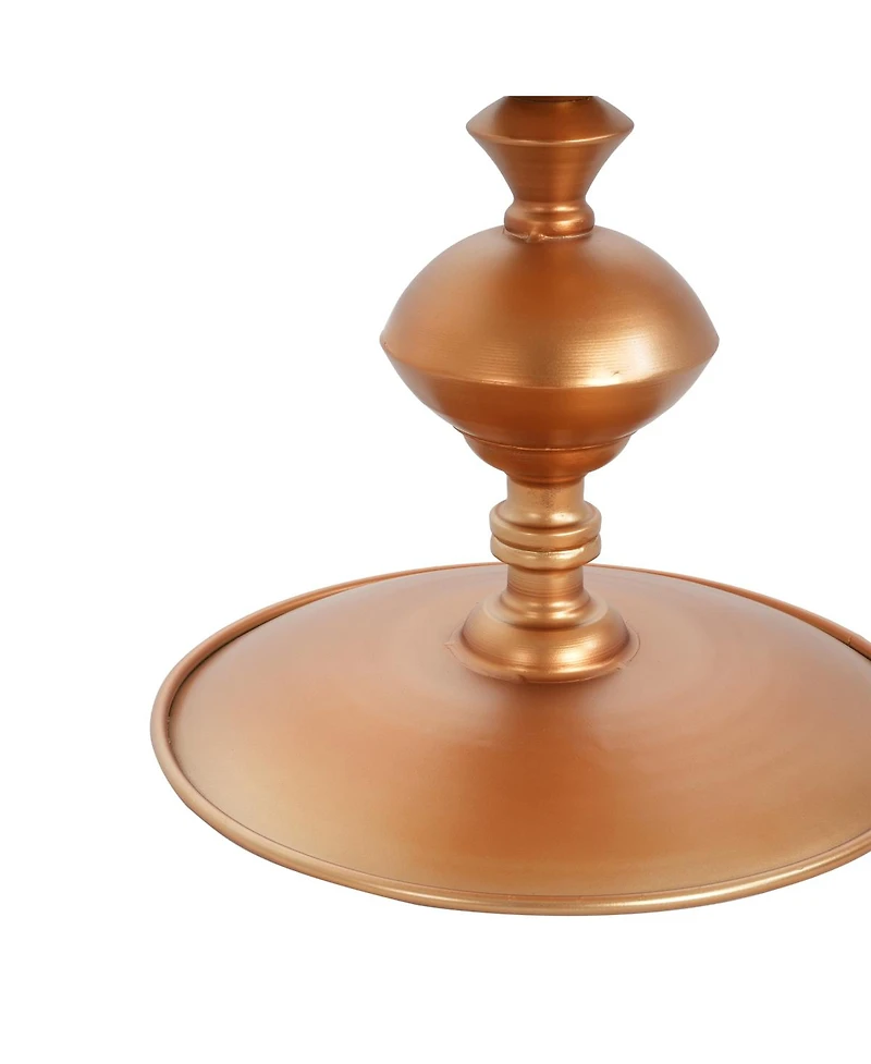 Streamdale Furniture Small Round Gold End Table, 29.3" Height, Vintage Metal Accent