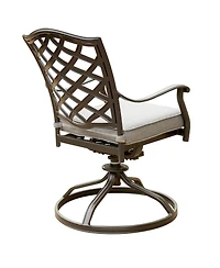 Mondawe 6 - Person 68" Long Aluminum Dining Set,6 Swivel Rocker Chairs &1 Rectangular Table