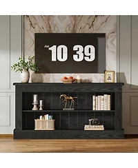 Tribesigns Farmhouse Tv Stand for 70-Inch Tv, 63" Entertainment Center with Storage, Modern Media Console Table