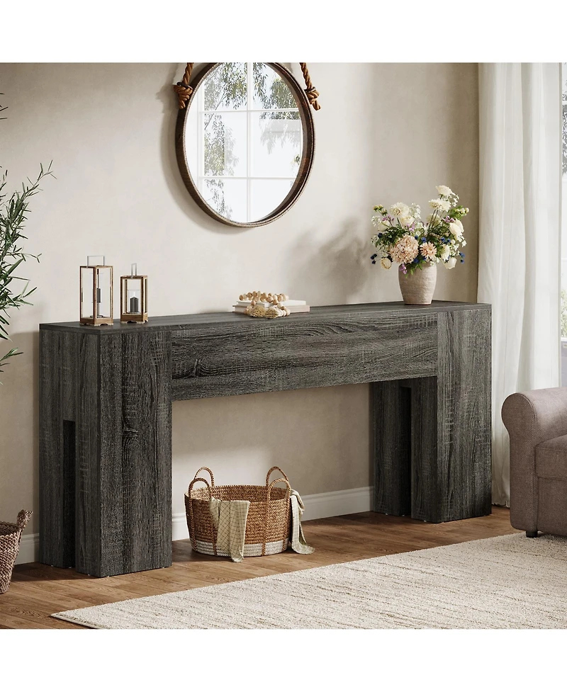 Tribesigns 71-Inch Long Console Table for Entryway, Farmhouse Sofa Behind Couch
