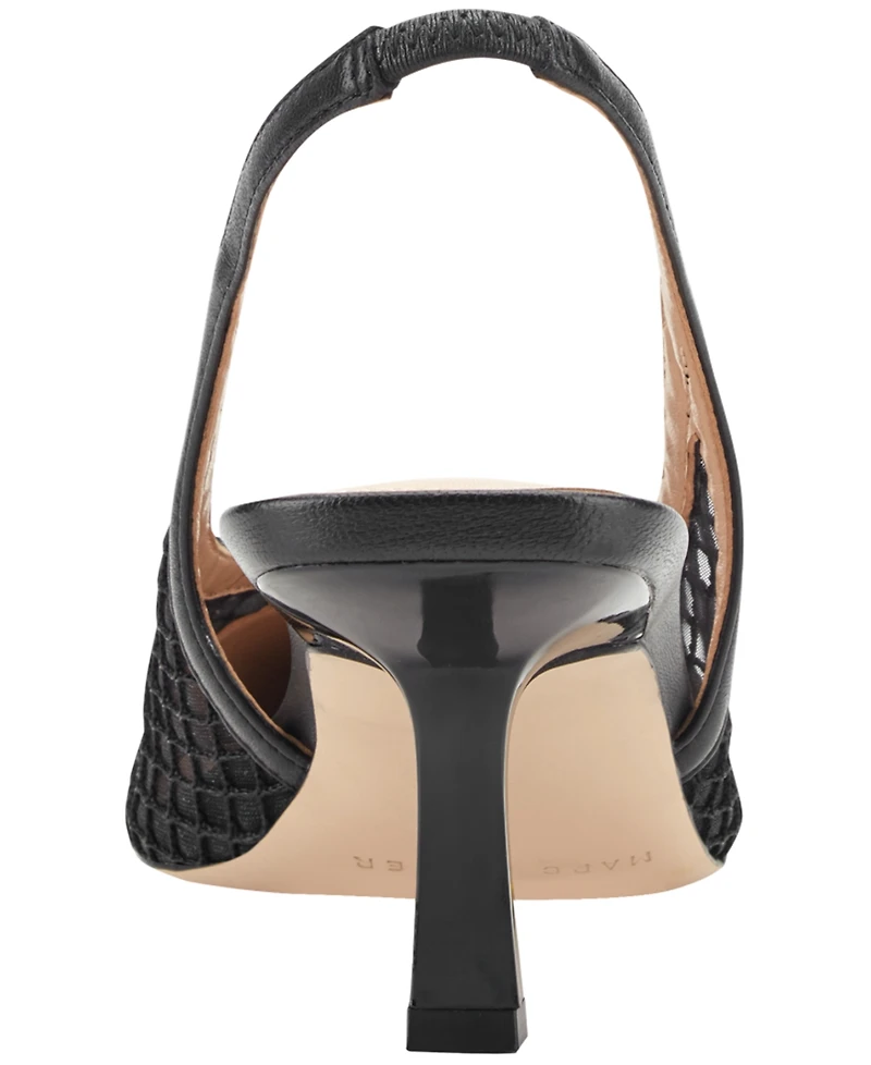 Marc Fisher Ltd Women's Gipsi Mesh Slingback Kitten Heel Pumps