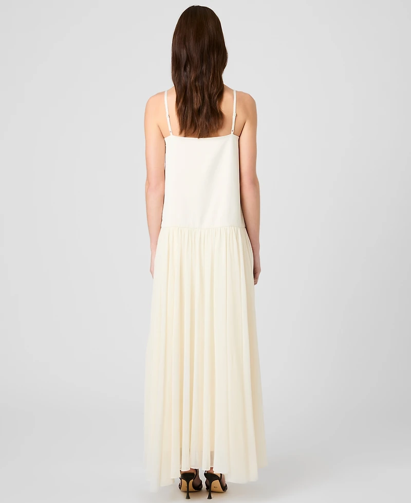 French Connection Women's Marina Silky Square Neck Maxi Dress