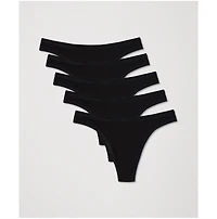 Pact Women's Everyday Classic Thong Underwear 5-Pack