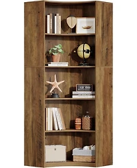 Tribesigns 6-Tier Corner Bookshelf, 70.9" Tall