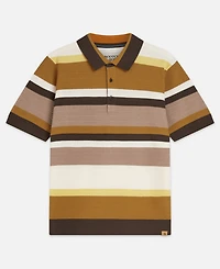 Scotch & Soda Men's Striped Knitted Polo Shirt