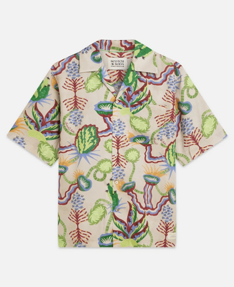 Scotch & Soda Men's Printed Short-Sleeve Shirt