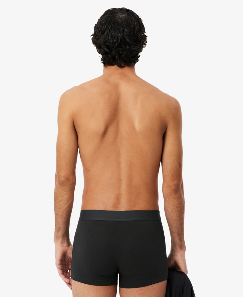 Lacoste Men's Elastic Waistband Trunks, 3-Pack