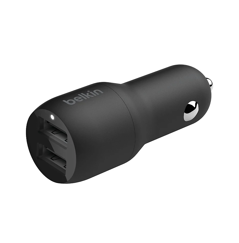 Belkin BoostCharge Dual Usb-a Car Charger 24W and Usb-a to Usb-c Cable