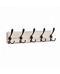 Yigii Farmhouse Rustic Wall Coat Rack 5 Hooks Heavy Duty