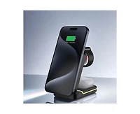 Risokeys 3-in-1 Magnetic Wireless Charger - Fast Charging Foldable Stand for Earphones, Watch and Phone, Phone Stand