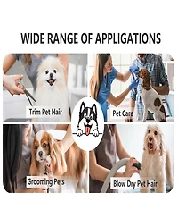 Aostirmotor 47" Professional Dog Grooming Table, X-Lift Foldable Adjustable Height with Nooses & Tool Organizer,Blue