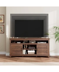 gaomon Tv Stand for 63 in, Entertainment Center with Adjustable Shelves, Farmhouse Cabinet Doors
