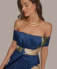 Donna Karan New York Women's Off-The-Shoulder Ball Gown Dress