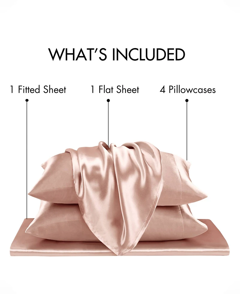Madison Park Essentials Satin 6-Pc. Sheet Set