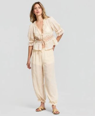 Now This Womens Embroidered Balloon Pants Macys Exclusive
