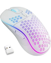 Risokeys Wireless Gaming Mouse, Lightweight Honeycomb Shell, 2.4G Stable Connection, 4 Dpi Adjustable