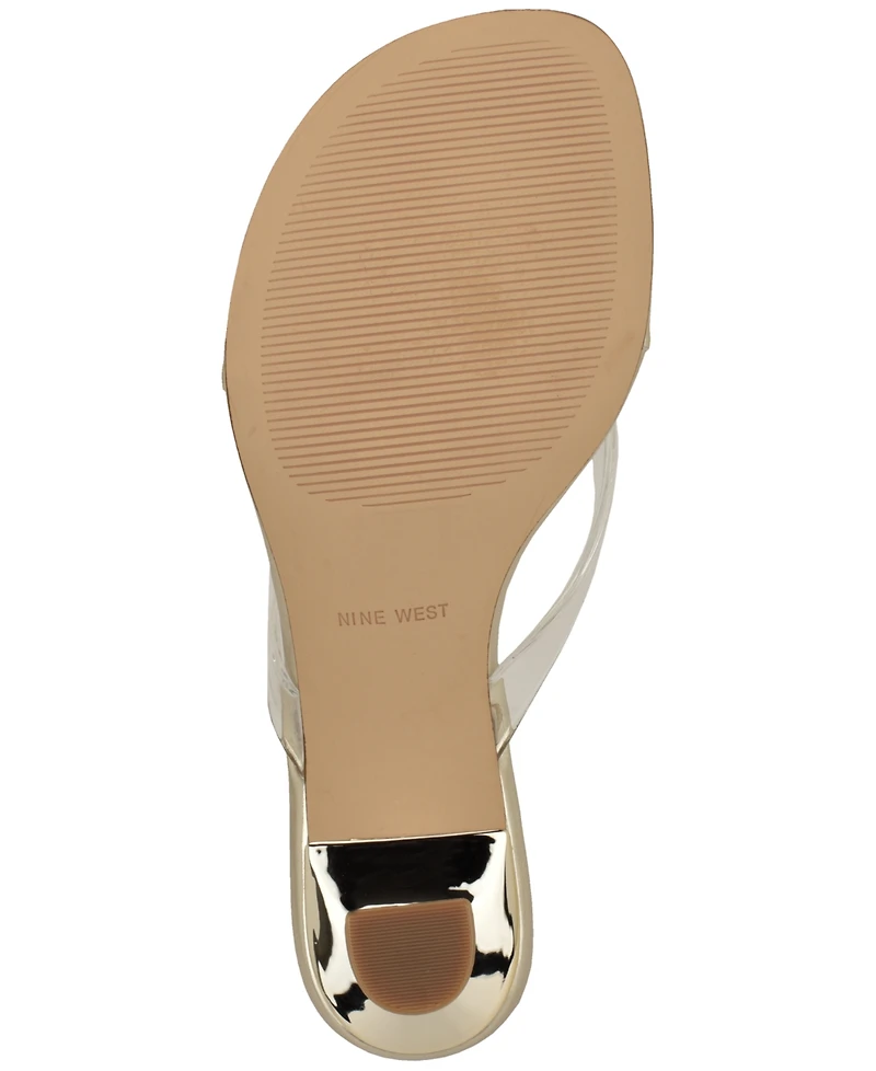 Nine West Women's Crisee Slip-On Kitten Heel Dress Sandals