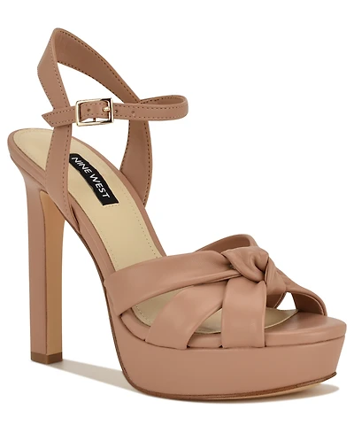 Nine West Women's Windee Knotted Platform Stiletto Sandals