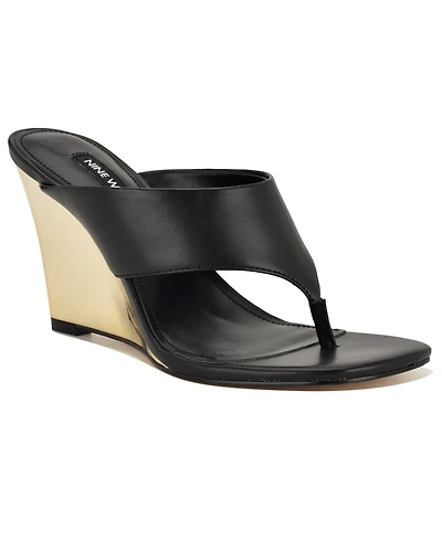 Nine West Women's Presa Slip-On Wedge Sandals
