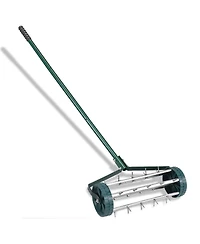 Costway Rolling Garden Lawn Aerator Roller Home Grass Steel Handle