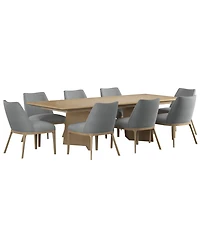 Loft 9-Pc. Wood Rectangle Dining Set (Table, and 8 Side Chairs)