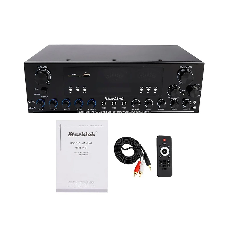 Artudatech 5.1 Channel 3000W Peak Av Surround Amplifier with Powerful Subwoofer, Bluetooth 5.0 & Usb/Sd