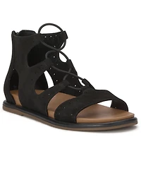 Lucky Brand Women's Sartea Laced Gladiator Flat Sandals