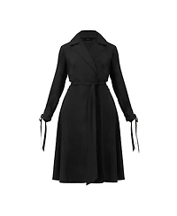 Ivonne Women's Long Sleeve Wrap Midi Dress