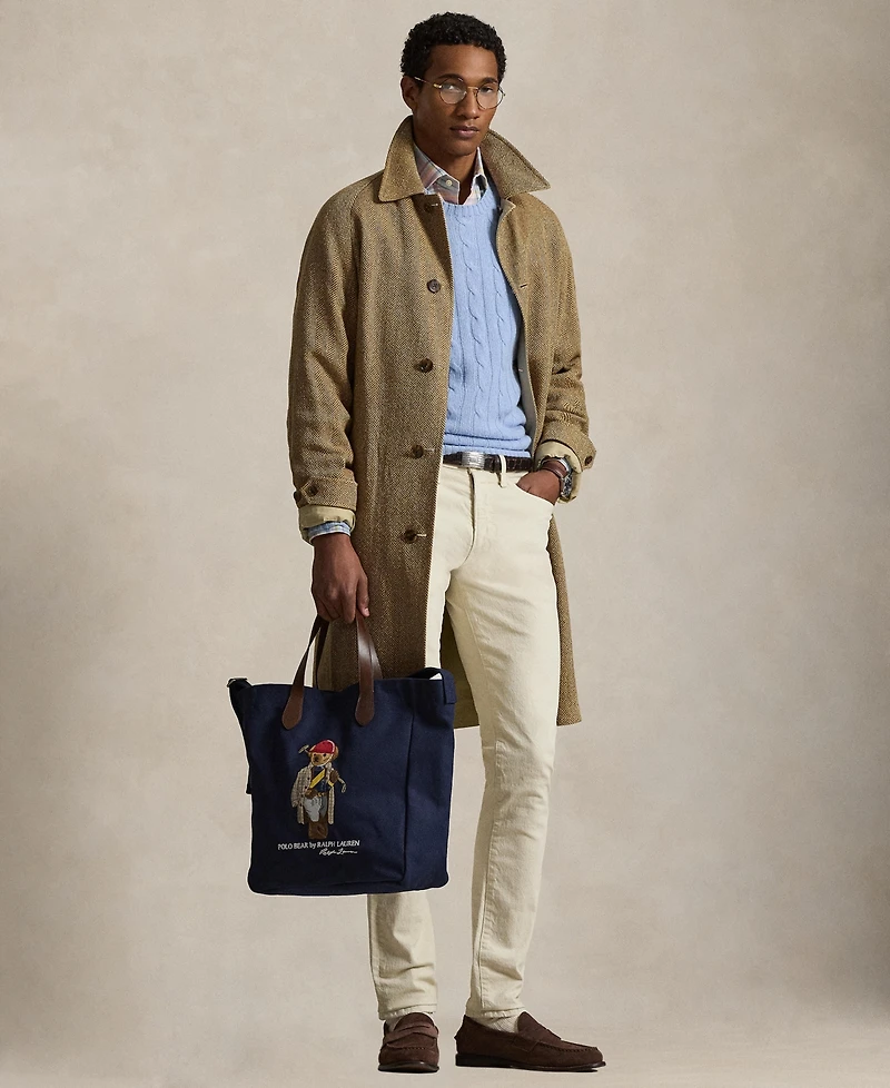Polo Ralph Lauren Men's Bear Canvas Shopper Tote Bag