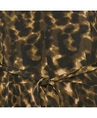 Pre-Owned Stella Mccartney Women's Green Abstract Print Silk Flare Dress