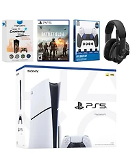 Sony PlayStation 5 Slim Disc Bundle with Battlefield 6, Epos Headset, Fps Grip Kit and MightySkins Code