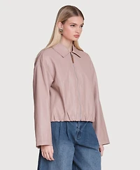 Avec Les Filles Women's Draped Zip Jacket