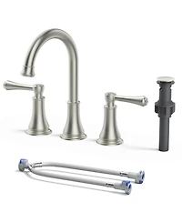 Sugift Bathroom Faucet, 8 Inch Widespread Bathroom Sink Faucet for Vanity