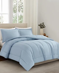 Brooklyn Loom Solid Cotton Percale 3-Pc. Comforter Set