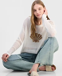 Ultra Flirt Juniors' Icon Open-Knit Sweater