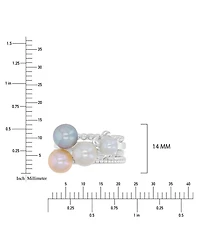 Macy's Imitation Pearl & Diamond (0.054 ct. t.w.) Stackable Ring