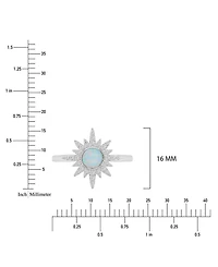 Macy's Opal and Cubic Zirconia (0.288 ct. t.w.) Starburst Ring