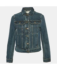 Pre-Owned Zadig & Voltaire Women's Blue Denim Button Front Kioky Art Jacket