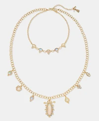 lonna & lilly Two-Row Stone Pendant Necklace