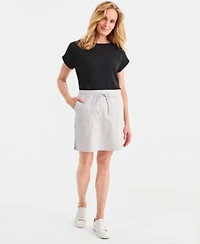 Style Co Womens Pull On Knit Skort Macys Exclusive