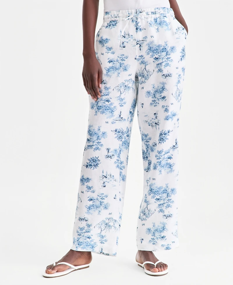 Charter Club Women's 100% Linen Sleeveless Top, Macy's Exclusive