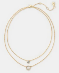 Dkny Mother of Pearl Inlay Double Row Necklace