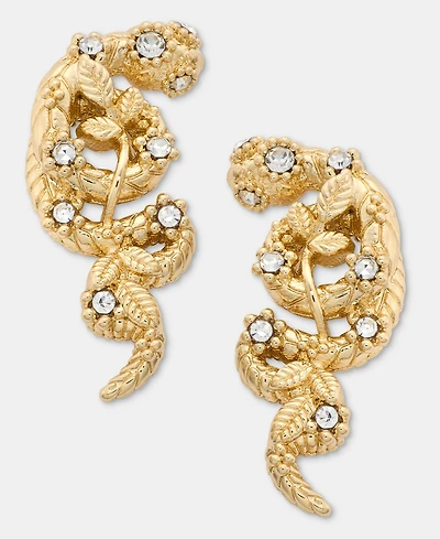 Marchesa Pave Snake Statement Stud Earrings