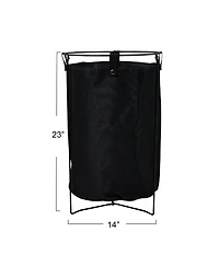 Household Essentials Metal Wire Frame Laundry Hamper with Removable Canvas Bag
