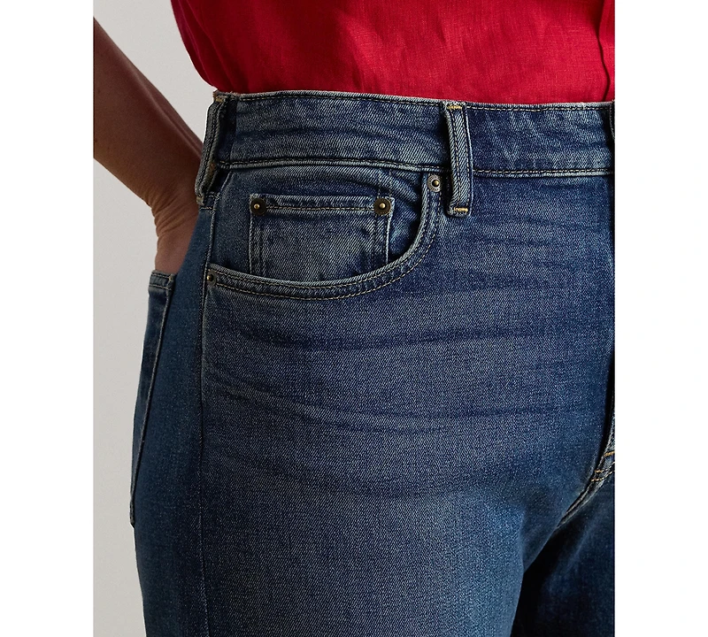 Lauren Ralph Plus High-Rise Straight Wide-Leg Jeans